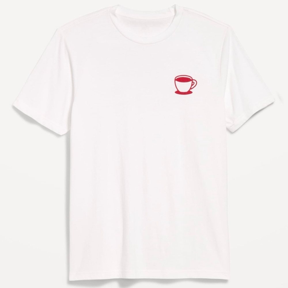 Old navy White T-Shirt with Red Cup Design
